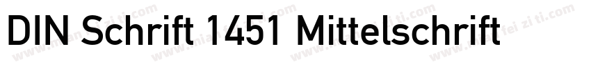 DIN Schrift 1451 Mittelschrift字体转换